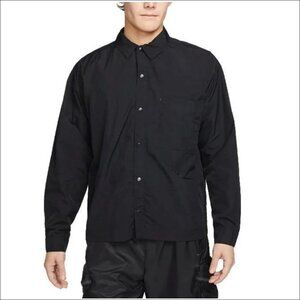 Men's Nike Sportswear Tech Pack Woven Long-Sleeve Shirt- Nylon-Size L (DX0205)